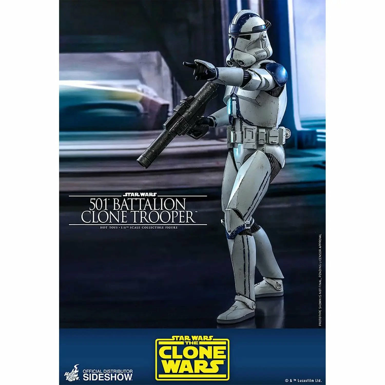 Hot Toys Star Wars The Clone Wars Action Figure 1/6 501st Battalion Clone Trooper - Image 7