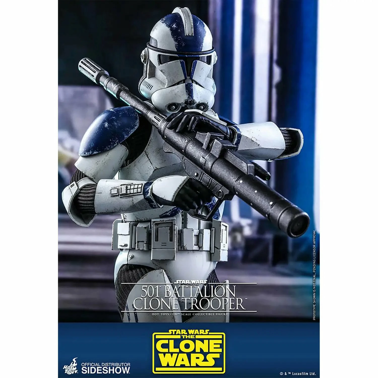 Hot Toys Star Wars The Clone Wars Action Figure 1/6 501st Battalion Clone Trooper - Image 9