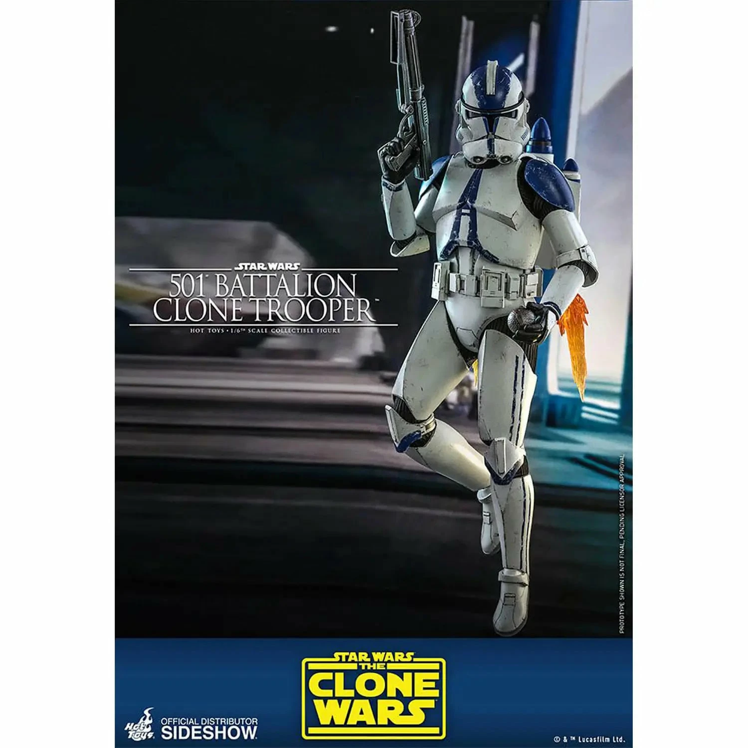 Hot Toys Star Wars The Clone Wars Action Figure 1/6 501st Battalion Clone Trooper - Image 4