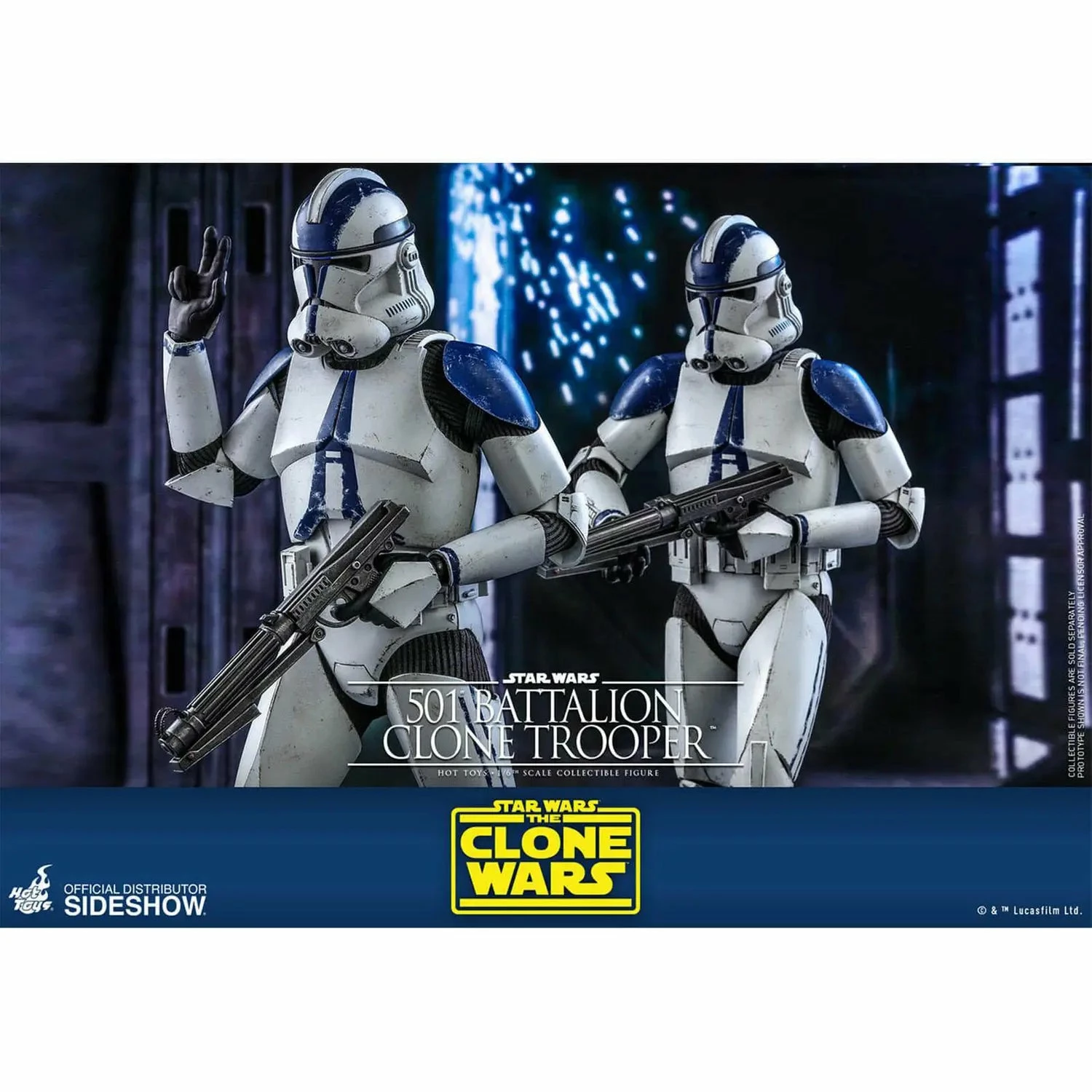 Hot Toys Star Wars The Clone Wars Action Figure 1/6 501st Battalion Clone Trooper - Image 10