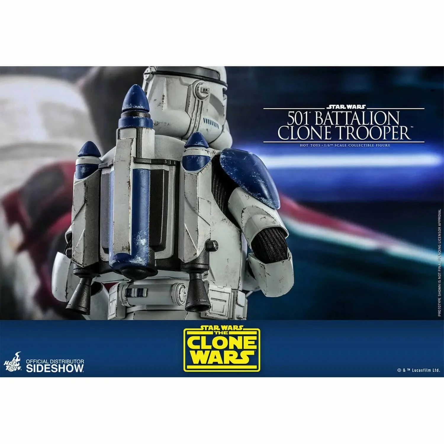 Hot Toys Star Wars The Clone Wars Action Figure 1/6 501st Battalion Clone Trooper - Image 11