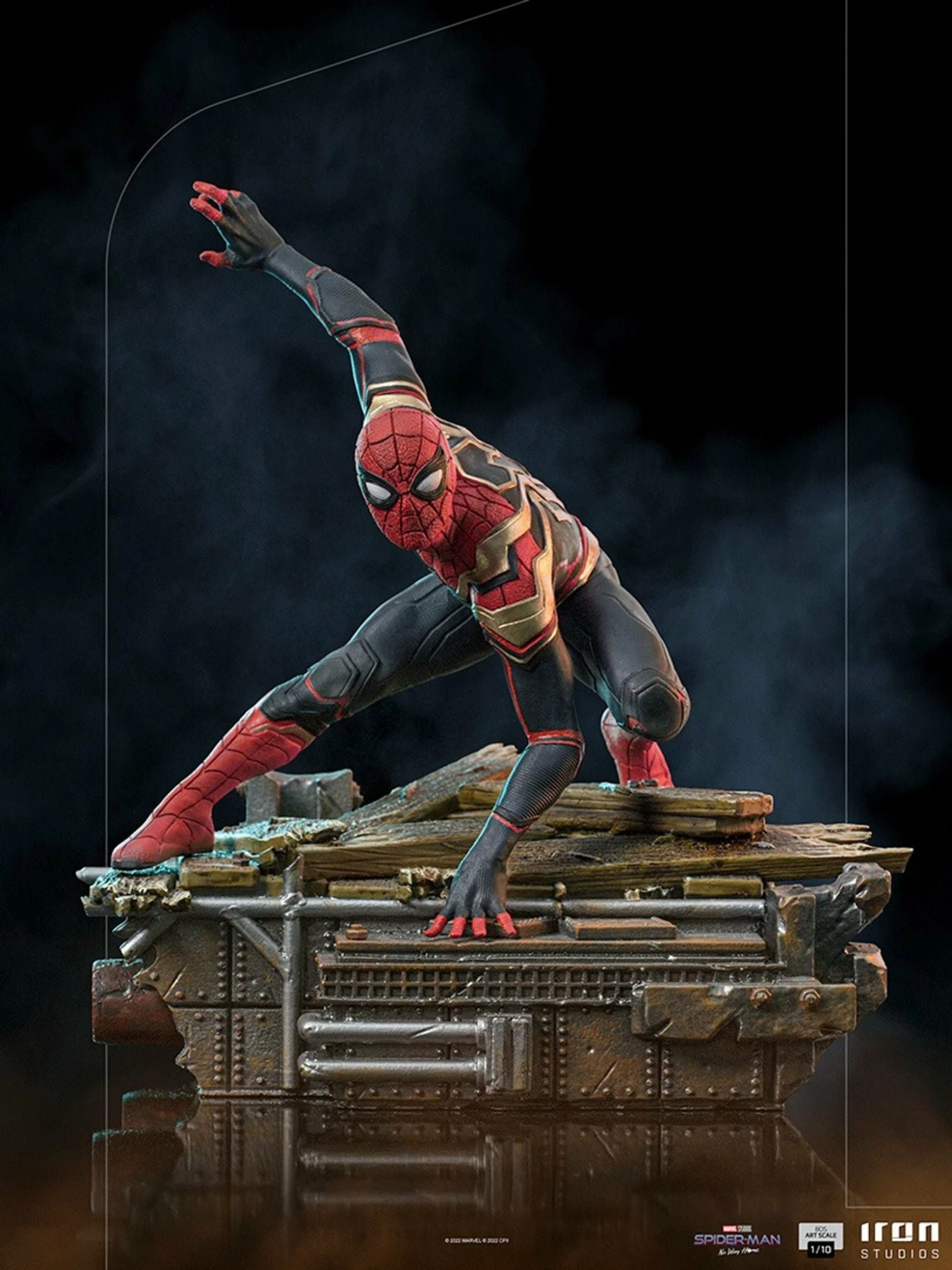 Iron Studios Spider-Man: No Way Home Diorama Series Spider-Man (Peter #1) 1/10 Art Scale Limited Edition Statue - Image 2