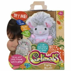 Curlimals Popsy The Mouse Interactive Soft Toy