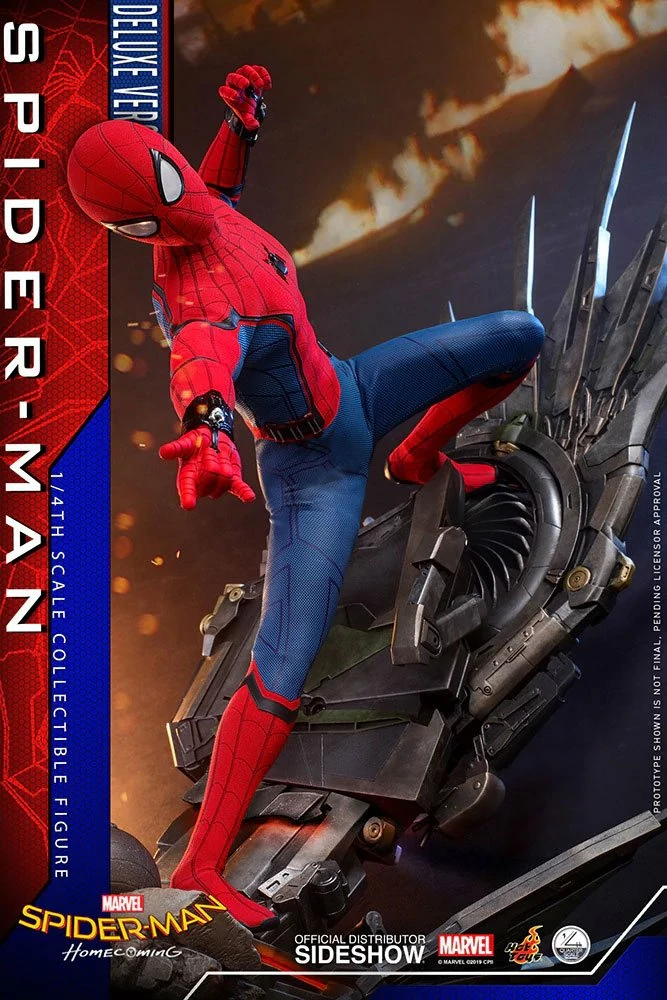 Hot Toys Spider-Man Homecoming 1/4 Scale Series Spider-Man Deluxe Version Figure - Image 7