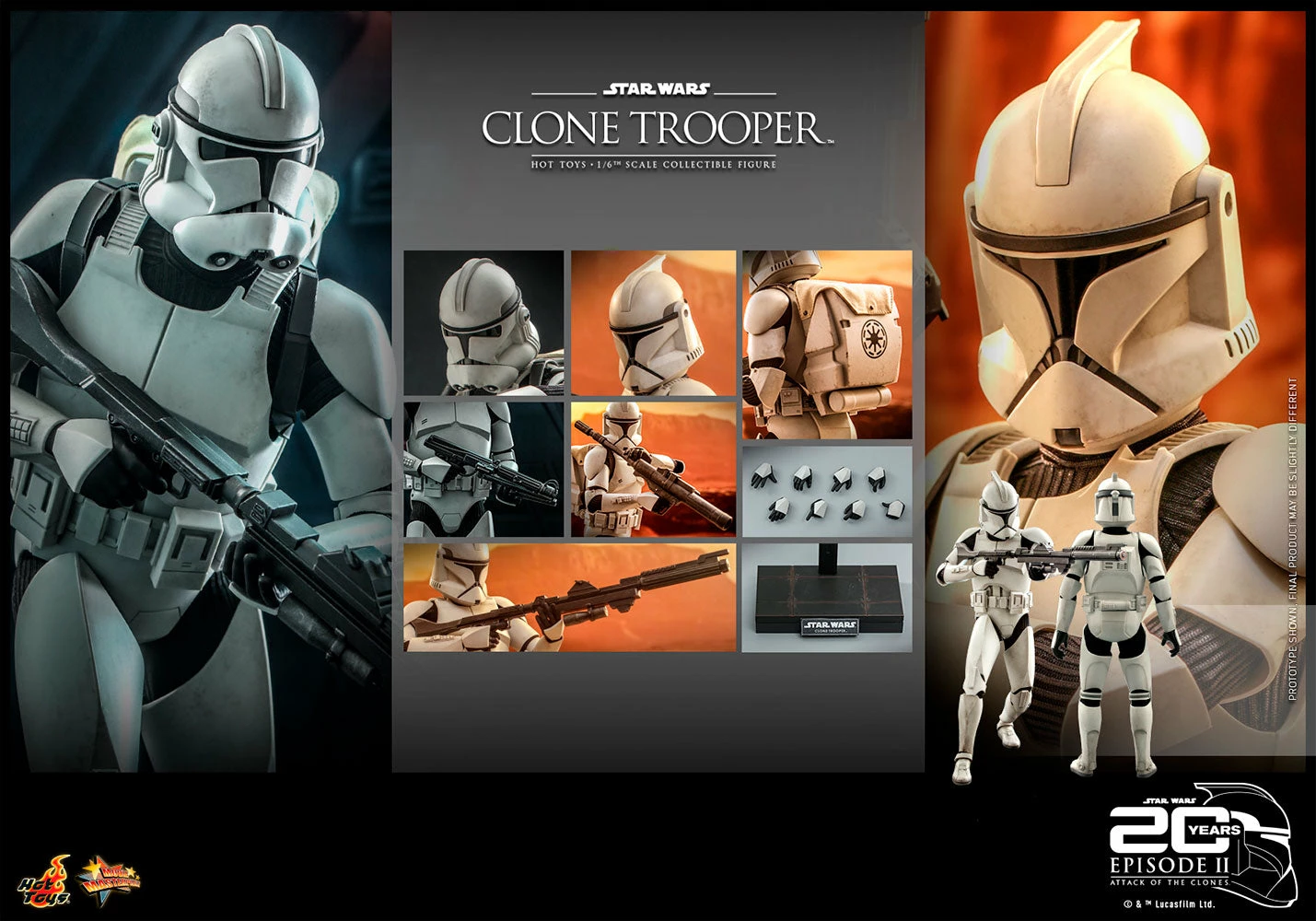 Hot Toys Star Wars Attack Of The Clones 20th Anniversary 1:6 Clone Trooper - Image 2