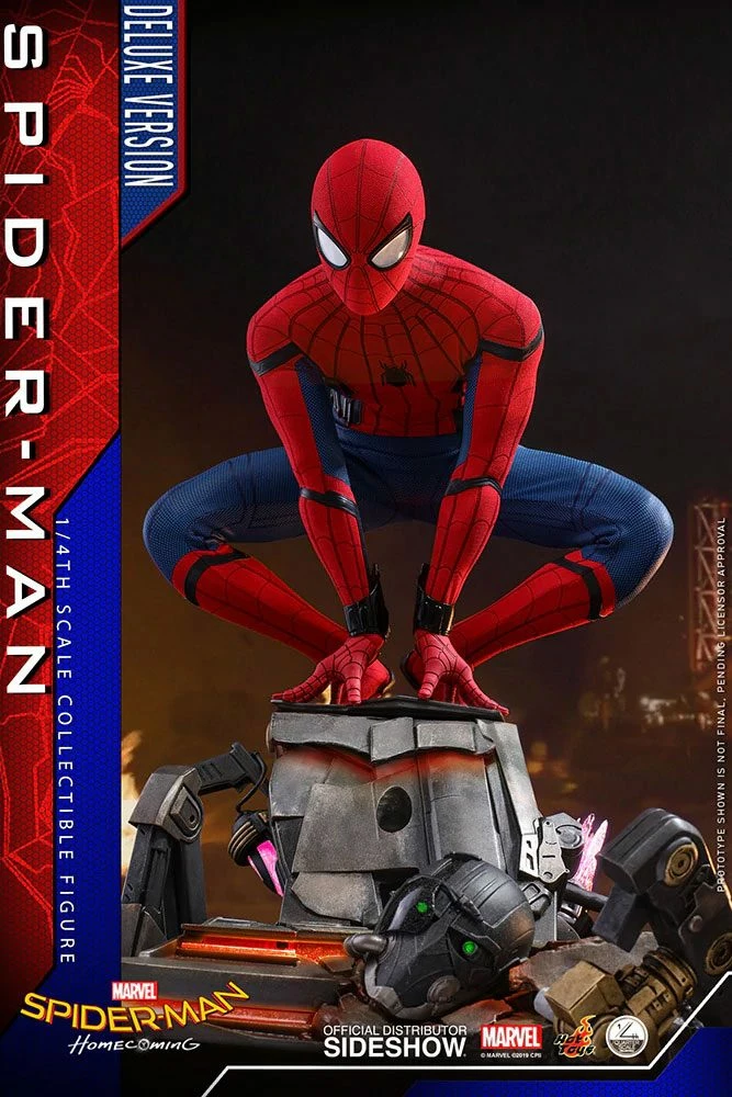 Hot Toys Spider-Man Homecoming 1/4 Scale Series Spider-Man Deluxe Version Figure - Image 6