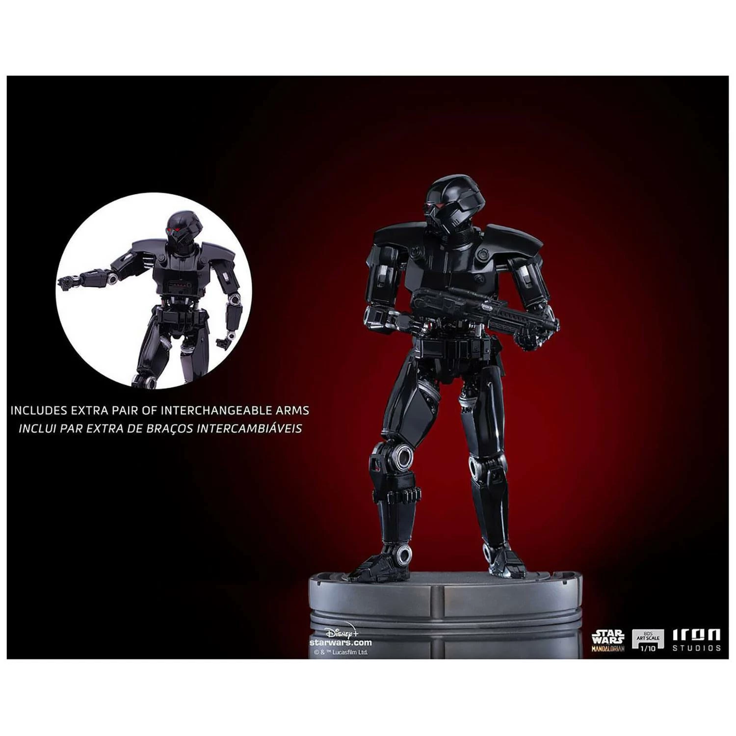 Iron Studios Star Wars The Mandalorian Art Scale Statue 1/10 Dark Trooper - Image 6