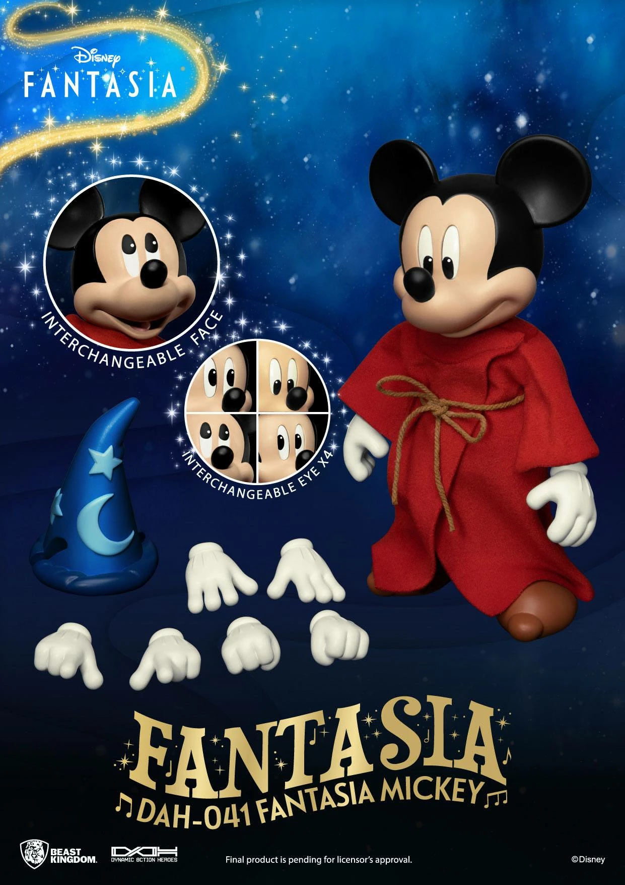 Disney Classic Dynamic Action Heroes 1/9 Mickey Fantasia Deluxe Version - Image 3