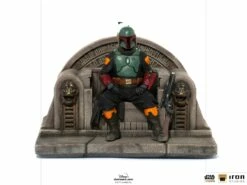 Iron Studios Star Wars The Mandalorian Art Scale Statue 1-10 Boba Fett On Throne