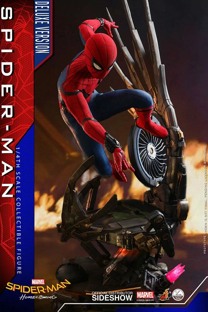 Hot Toys Spider-Man Homecoming 1/4 Scale Series Spider-Man Deluxe Version Figure - Image 11