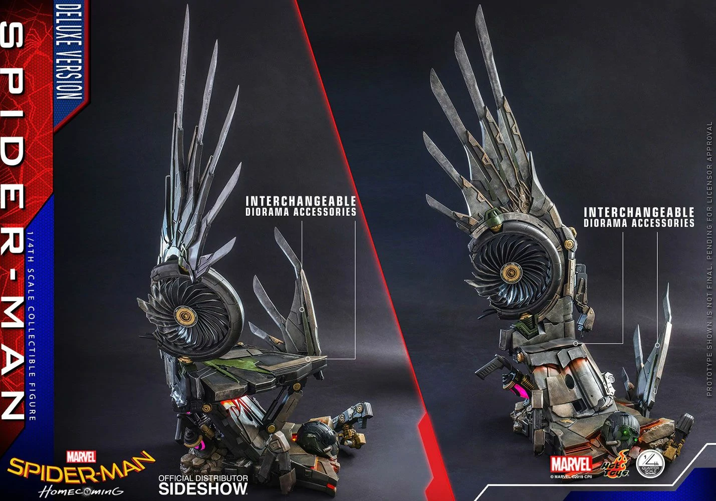 Hot Toys Spider-Man Homecoming 1/4 Scale Series Spider-Man Deluxe Version Figure - Image 13