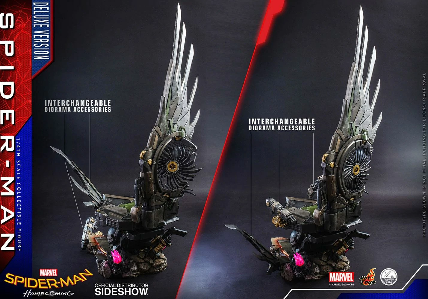 Hot Toys Spider-Man Homecoming 1/4 Scale Series Spider-Man Deluxe Version Figure - Image 14