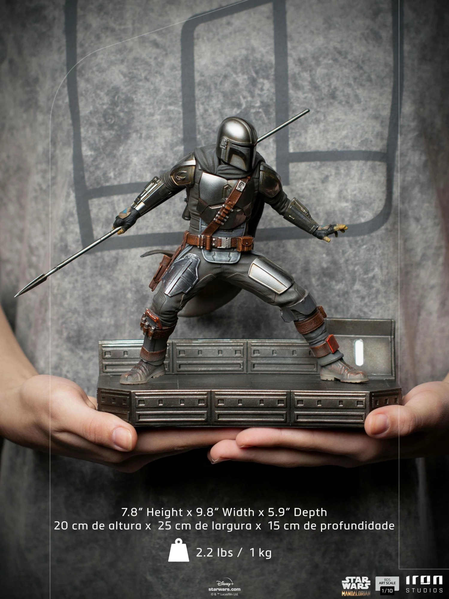 Iron Studios Star Wars The Mandalorian BDS Art Scale Statue 1/10 Mandalorian - Image 3
