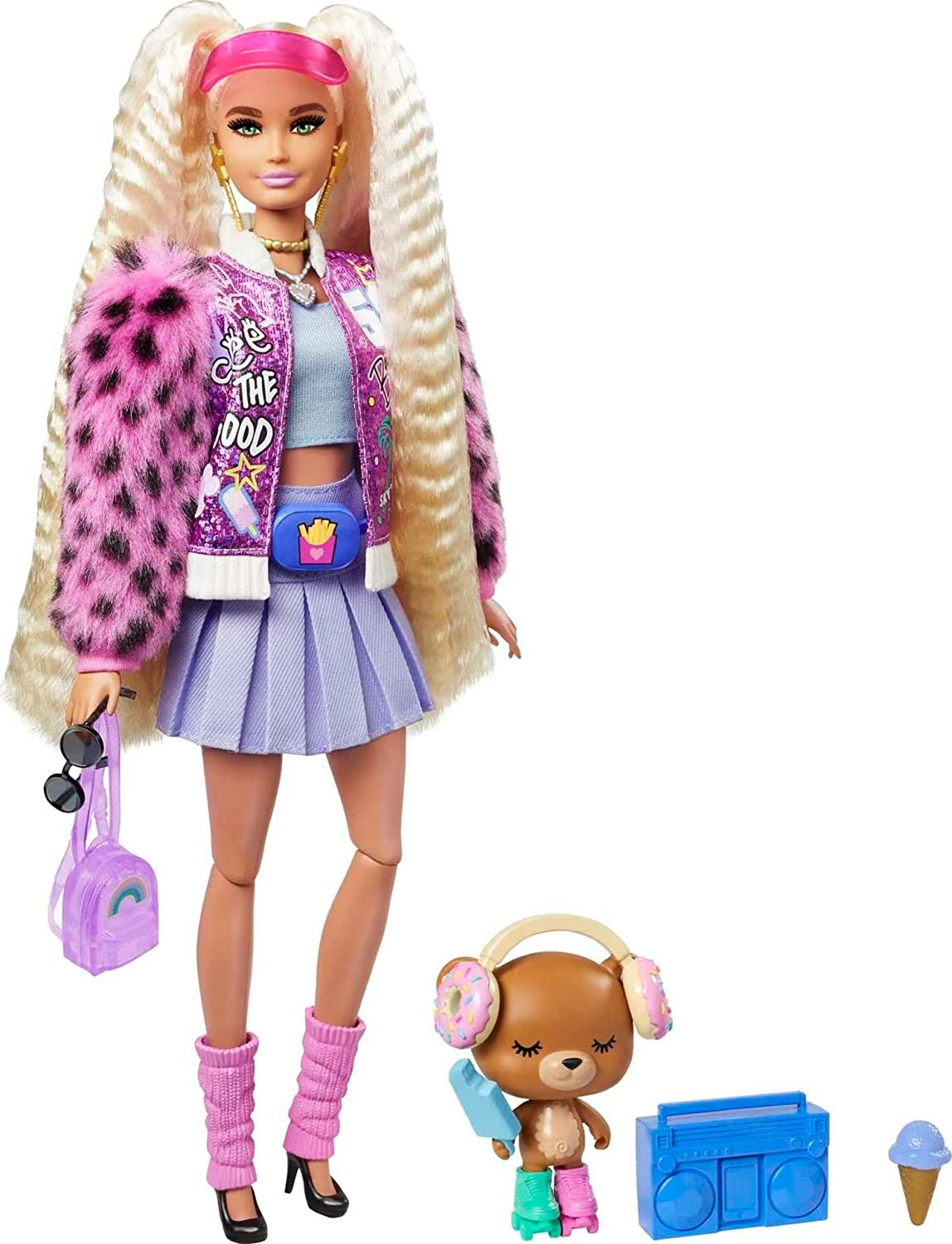 Barbie Extra Blonde Doll With Pigtails & Pet - Image 3