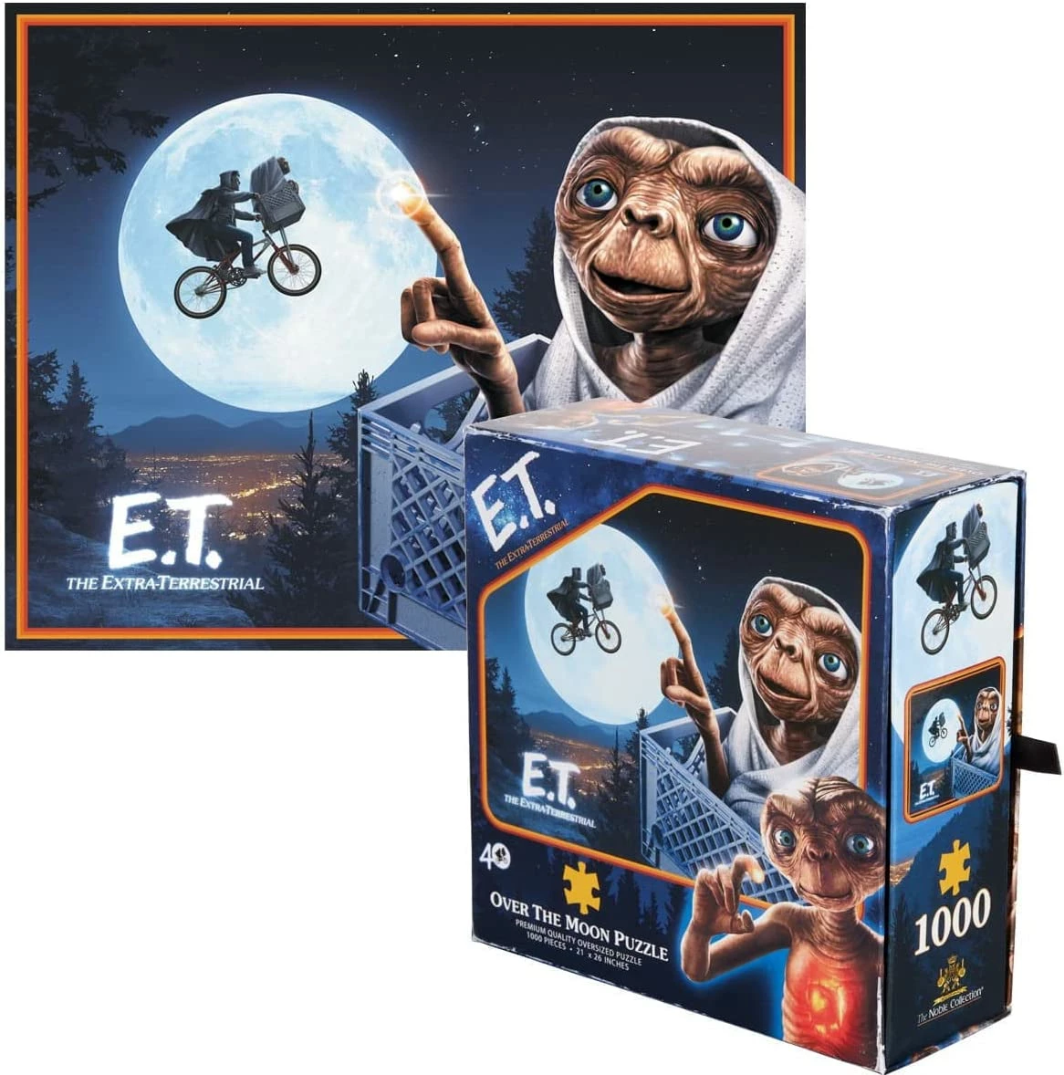 E.T. The Extra-Terrestrial Over The Moon 1000pc Jigsaw Puzzle