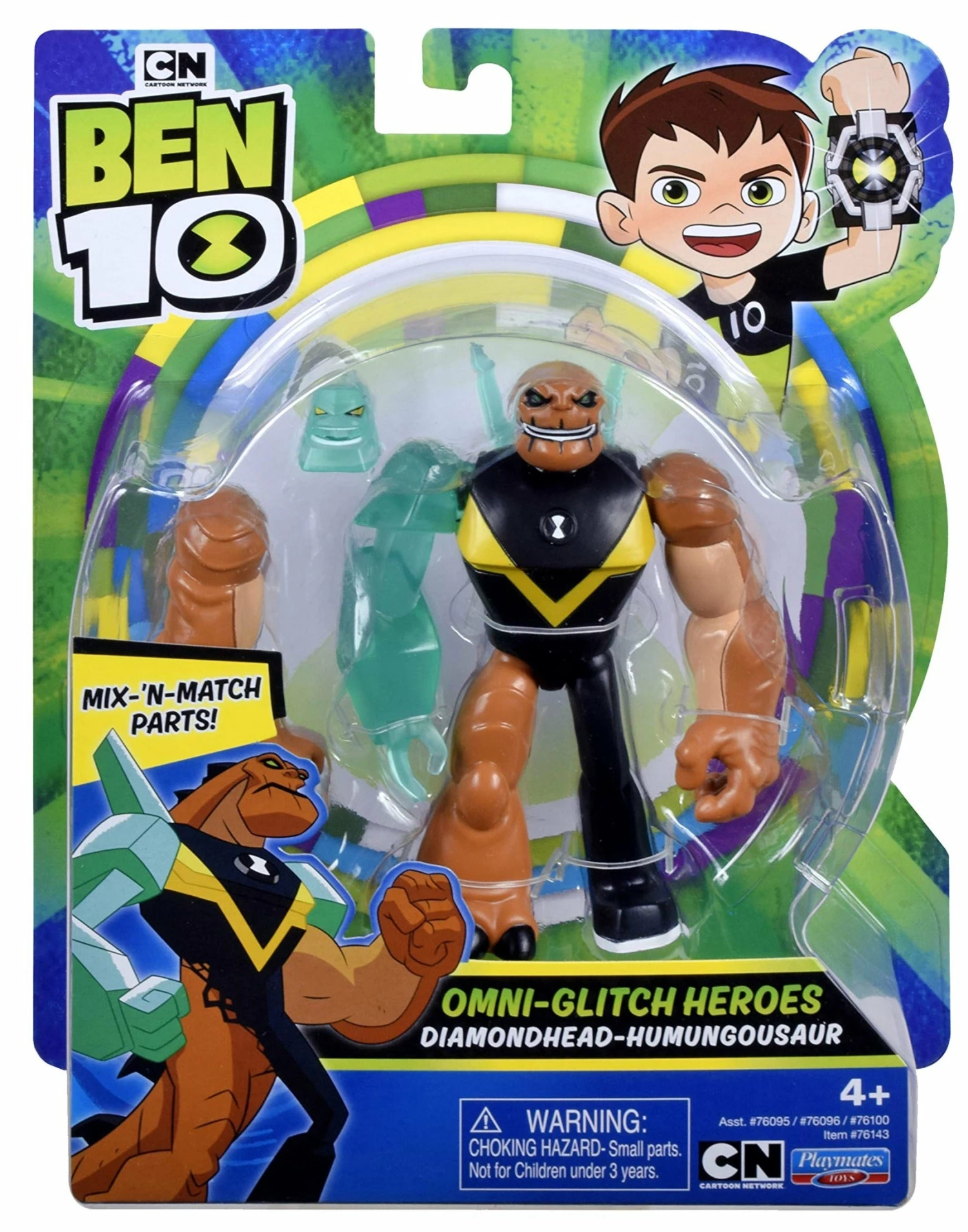 Ben 10 Omni-Glitch Diamondhead Humungousaurus Figure