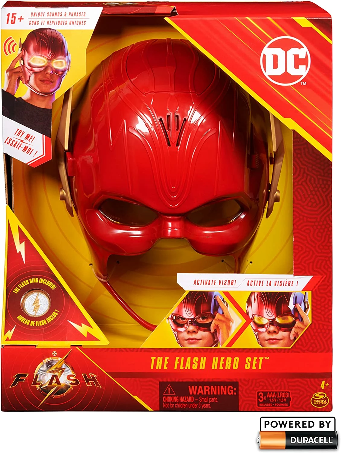DC Comics The Flash Iconic Mask With Visor And Ring Hero Set