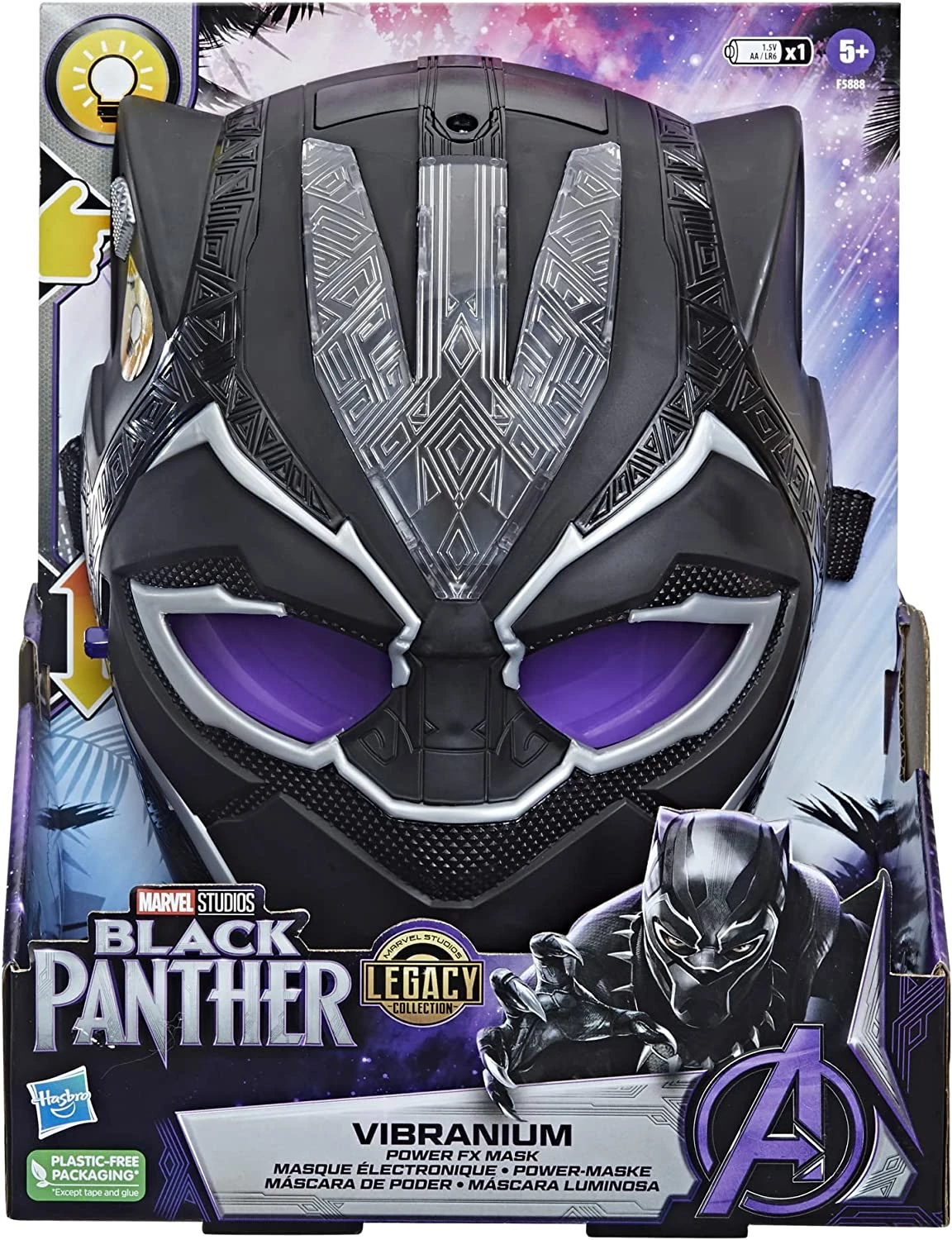 Marvel Black Panther Legacy Collection Vibranium Power FX Mask - Image 4