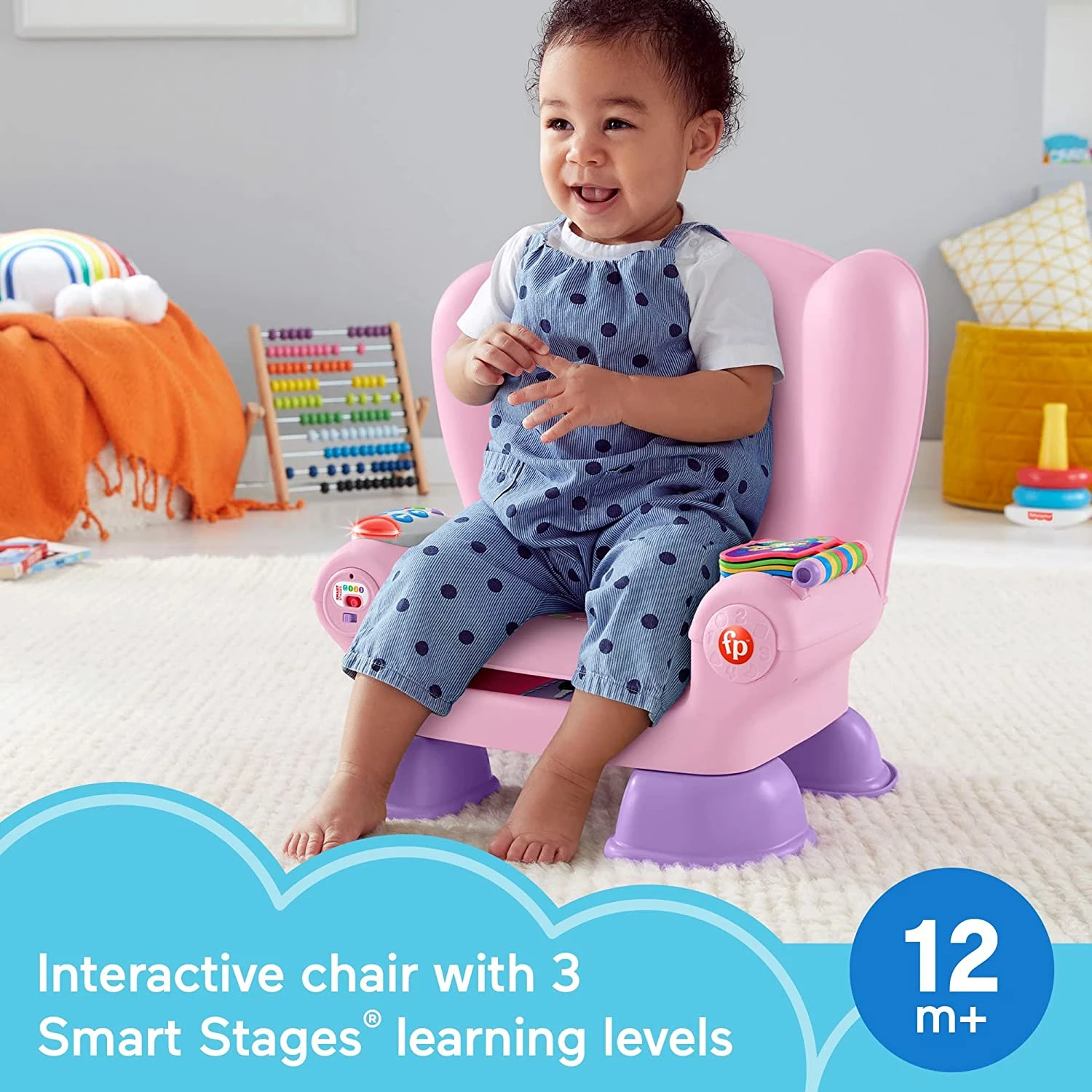 Fisher-Price Laugh & Learn Smart Stages Pink Chair - Image 3