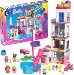 Mega Bloks Barbie Colour Reveal Dreamhouse Building Set And Figures