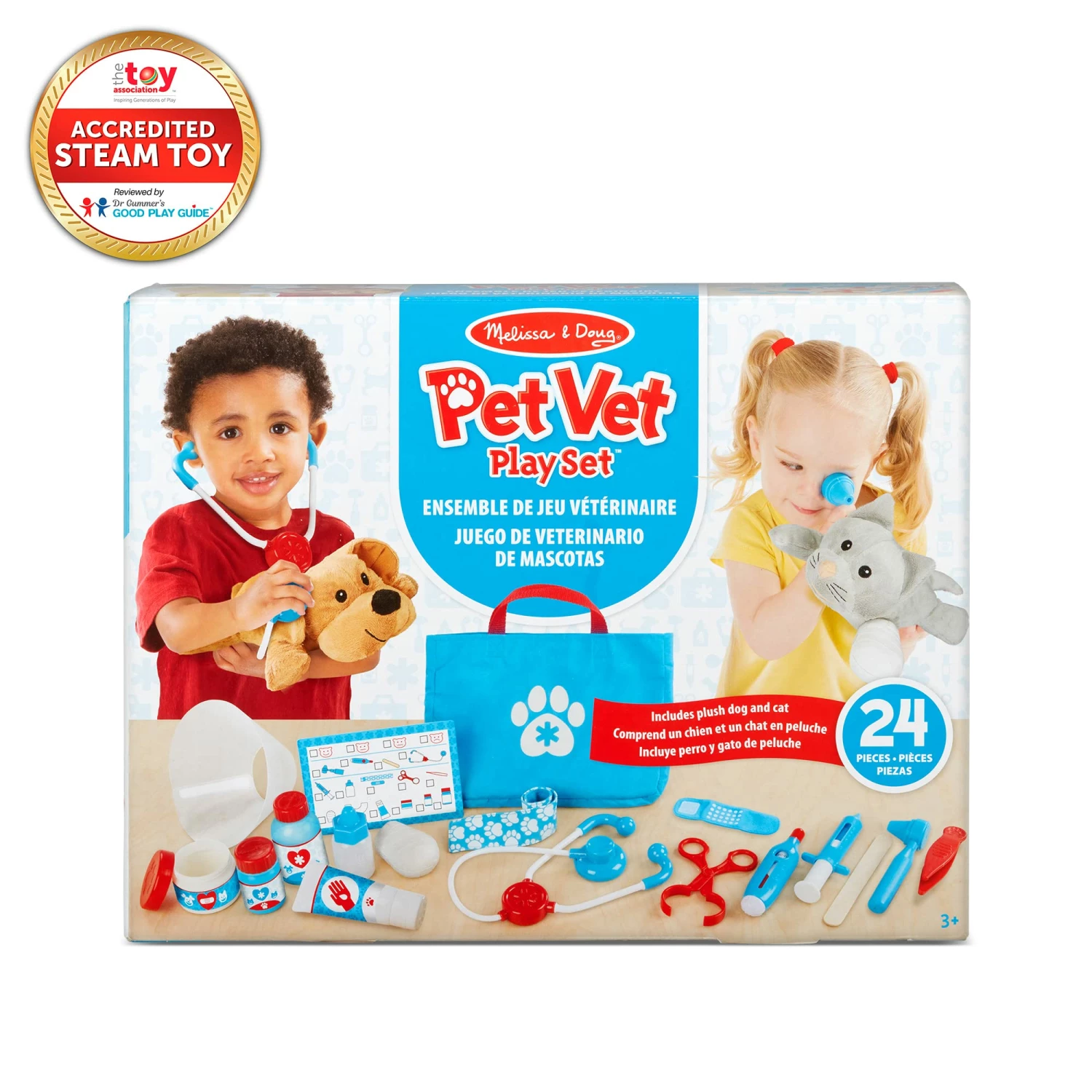 Melissa & Doug Examine & Treat Pet Vet Play Set - Image 3