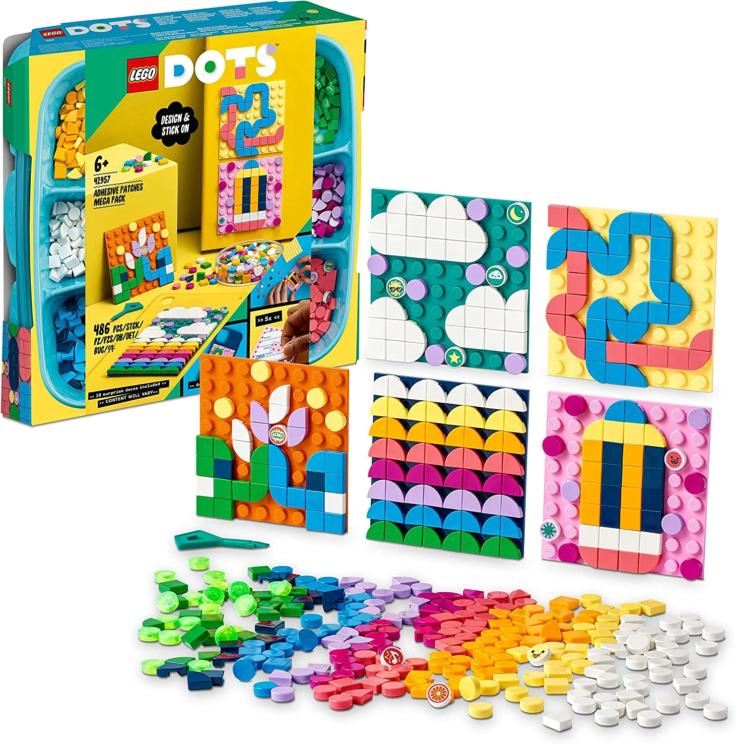 LEGO DOTS 41957 Adhesive Patches Mega Pack Sticker Craft Set