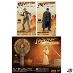 Hasbro Indiana Jones Adventure Series Major Arnold Toht & Indiana Jones & Staff Of Ra Headpiece Bundle