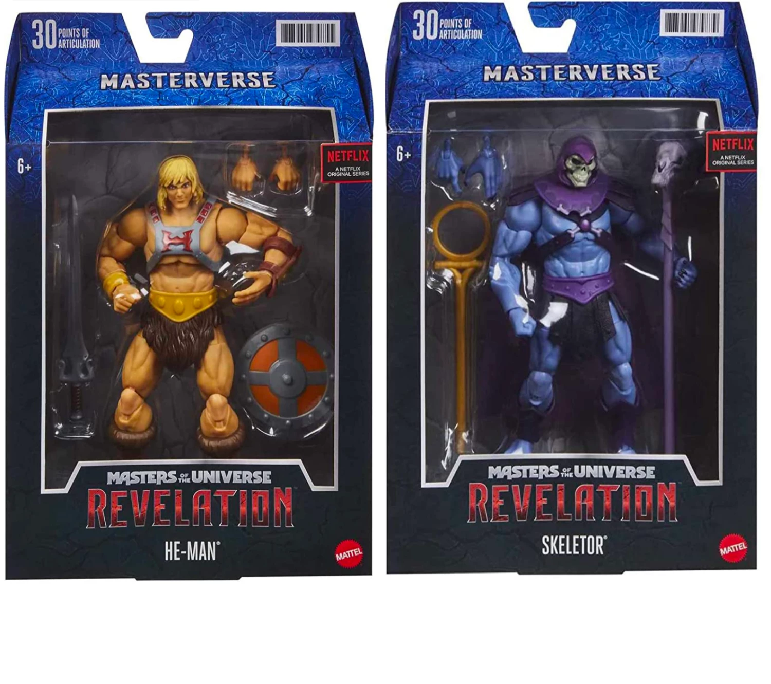 Masters Of The Universe Masterverse Revelation He-Man & Skeletor Action Figure Bundle
