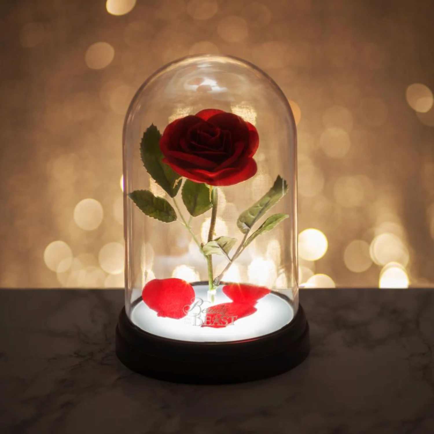 Official Disney Beauty And The Beast Enchanted Rose Light