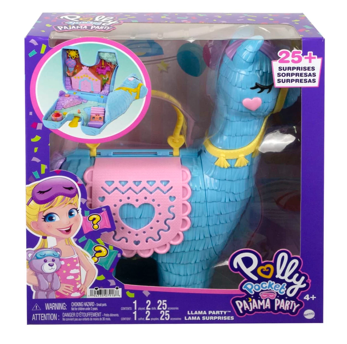 Polly Pocket Pajama Party Llama Party Playset - Image 2