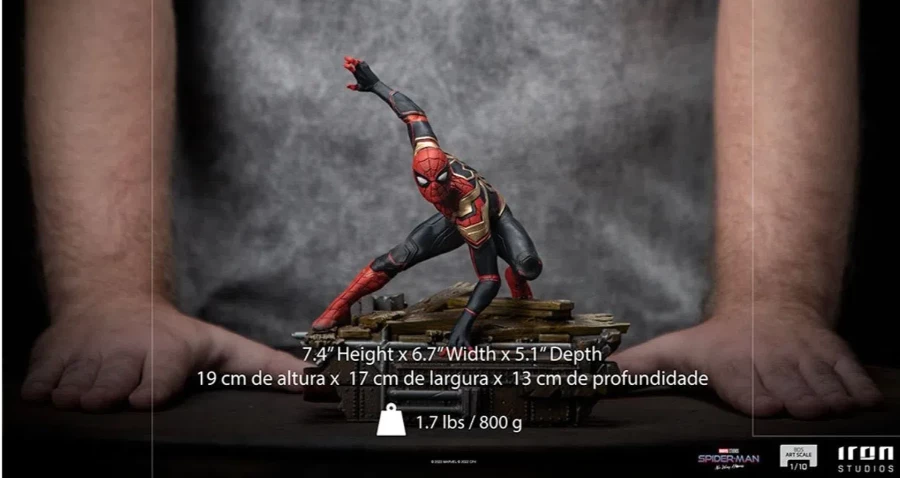Iron Studios Spider-Man: No Way Home Diorama Series Spider-Man (Peter #1) 1/10 Art Scale Limited Edition Statue - Image 3