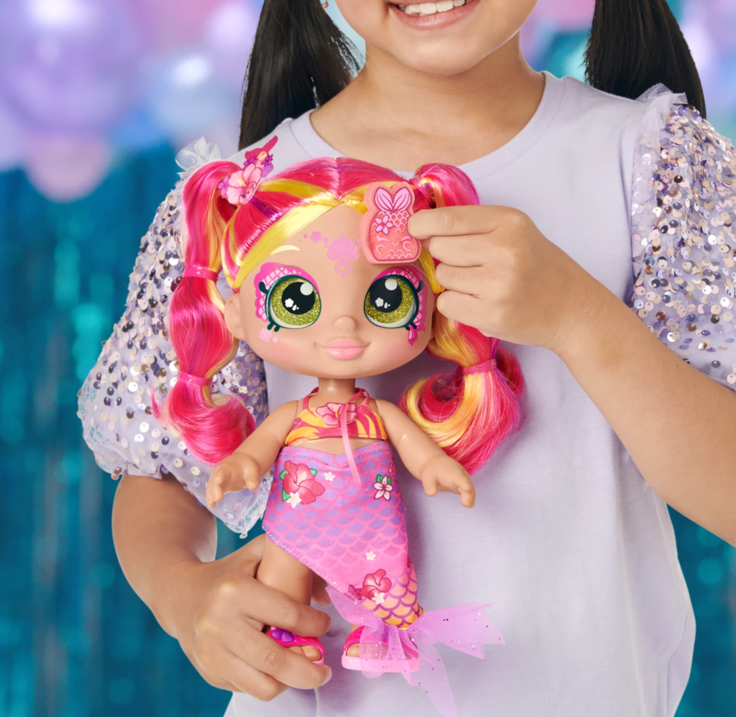 Kindi Kids Dress Up Magic Tropicarla Mermaid Face Paint Reveal Doll - Image 4