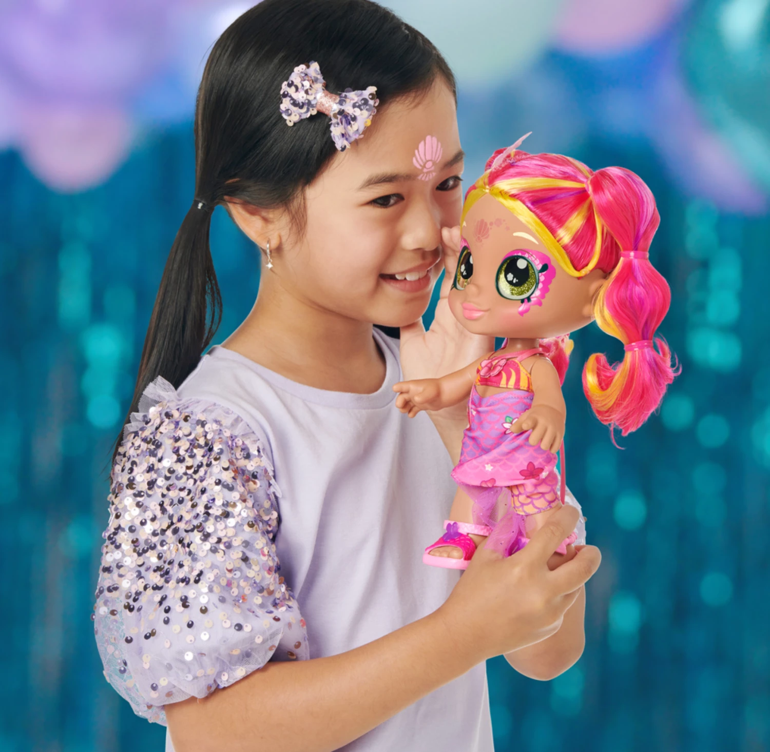 Kindi Kids Dress Up Magic Tropicarla Mermaid Face Paint Reveal Doll - Image 6