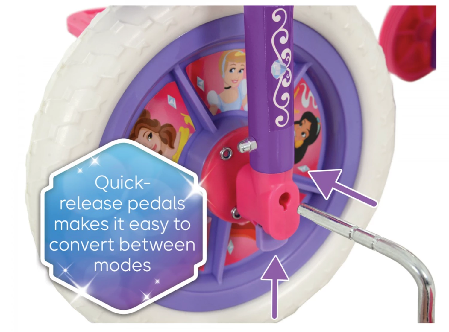 Disney Princess 2-in-1 10" Training Bike - Image 3