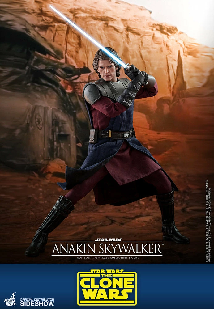 Hot Toys Star Wars The Clone Wars 1/6 Scale Anakin Skywalker Action Figure - Image 6