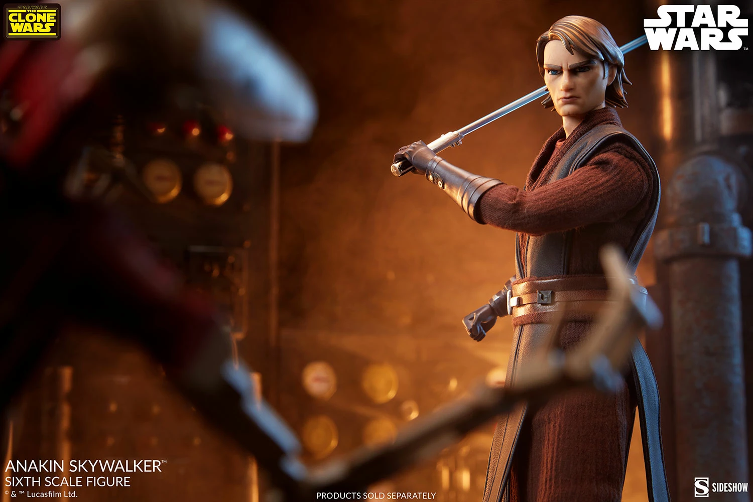 Sideshow Star Wars The Clone Wars Action Figure 1/6 Scale Anakin Skywalker - Image 5