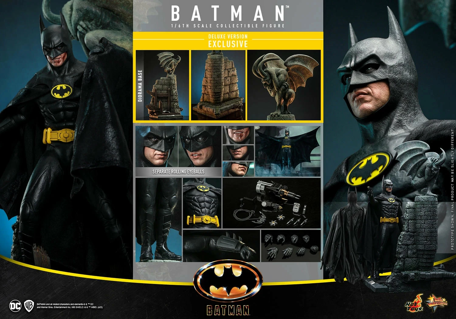 Hot Toys 1/6th Scale Figure DC 1989 Deluxe Batman - Image 3