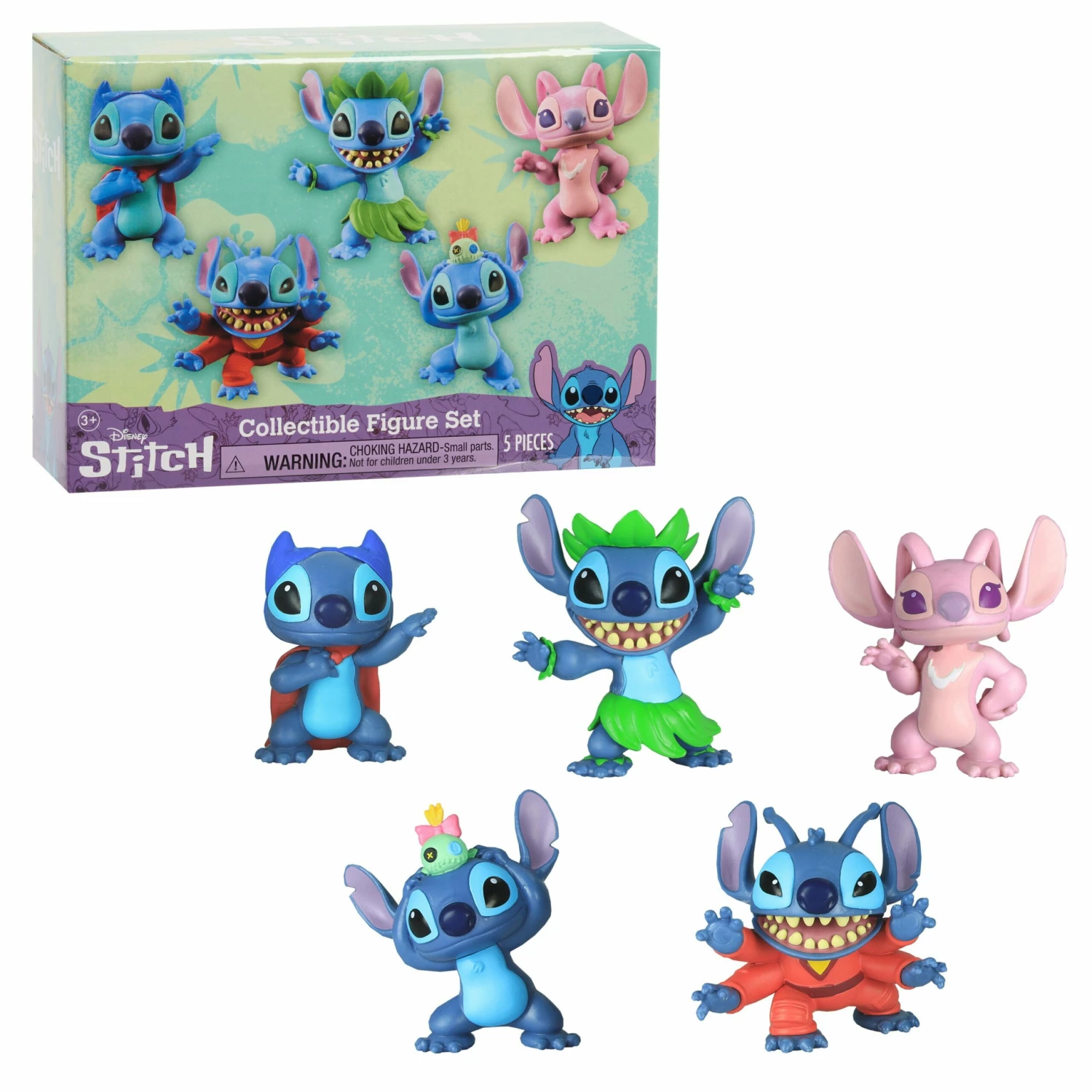 Disney Stitch 5 Pack Collectors Figure Set