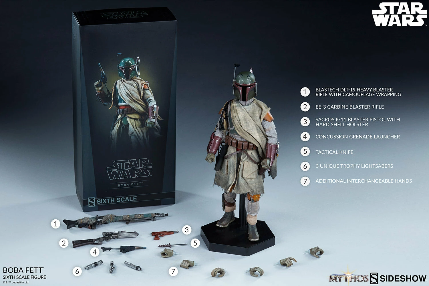 Sideshow Star Wars 1/6 Scale Action Figure Boba Fett - Image 3