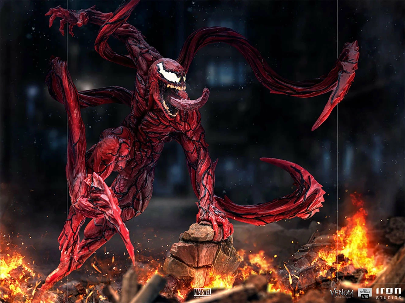 Iron Studios Venom Let There Be Carnage 1/10 Art Scale Limited Edition Carnage Statue - Image 4
