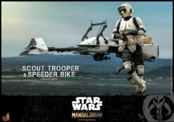 Hot Toys Star Wars The Mandalorian 1/6 Scout Trooper And Speeder Bike