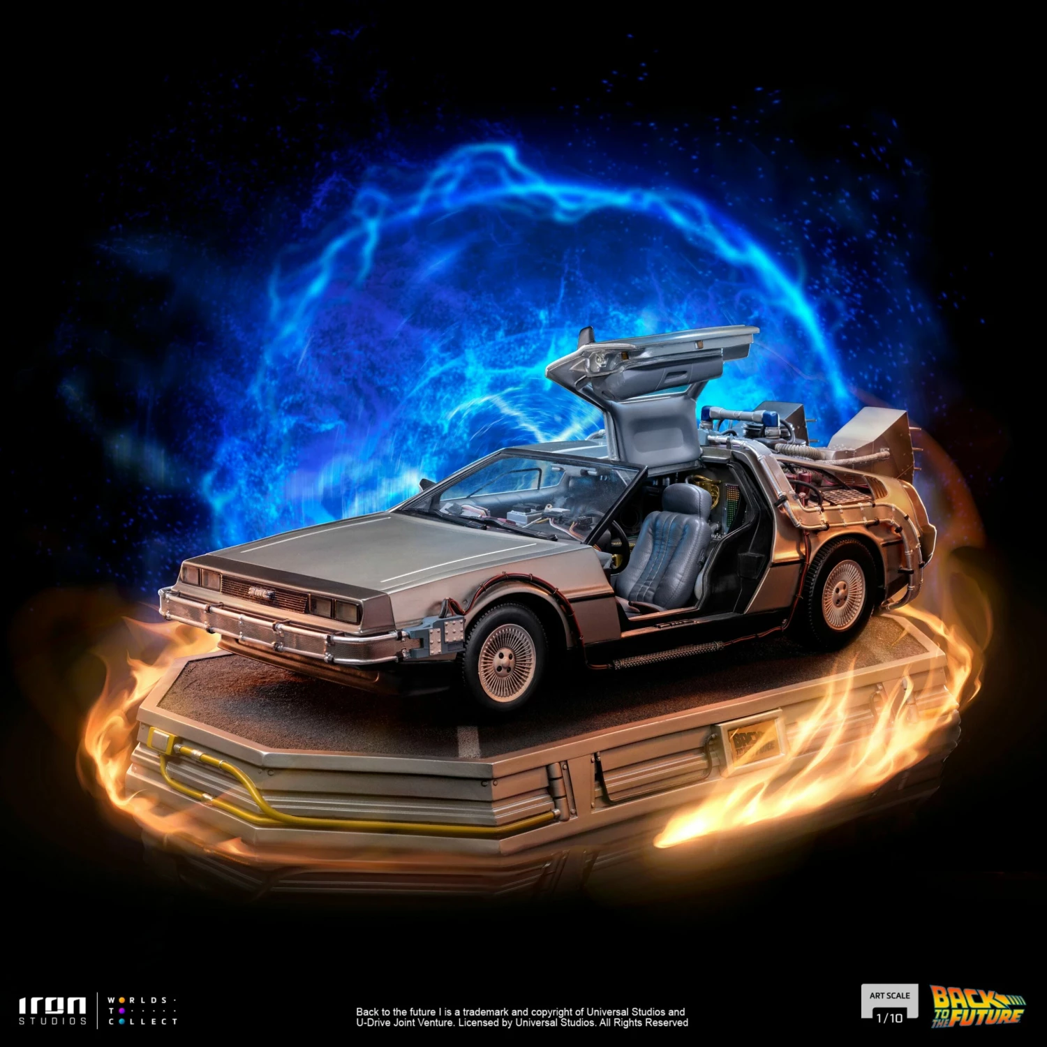 Iron Studios Back To The Future DeLorean 1/10 Art Scale Limited Edition Statue - Image 2
