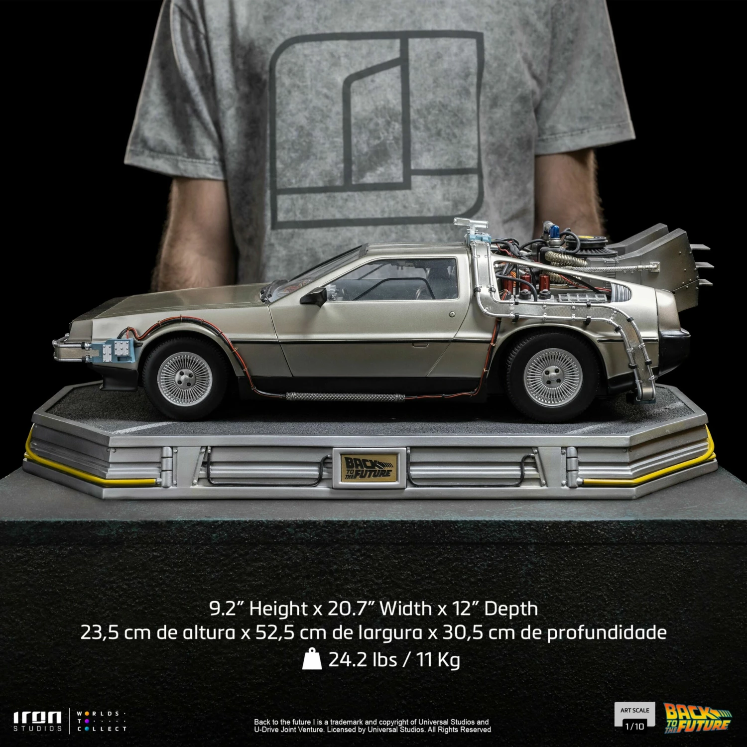 Iron Studios Back To The Future DeLorean 1/10 Art Scale Limited Edition Statue - Image 3