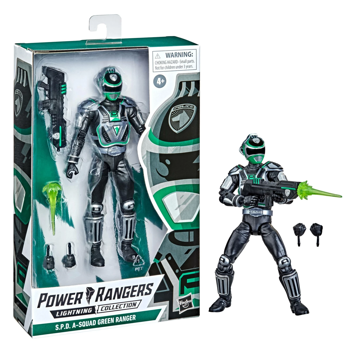 Power Rangers Lightning Collection S.P.D. A-Squad Green Ranger Figure - Image 3