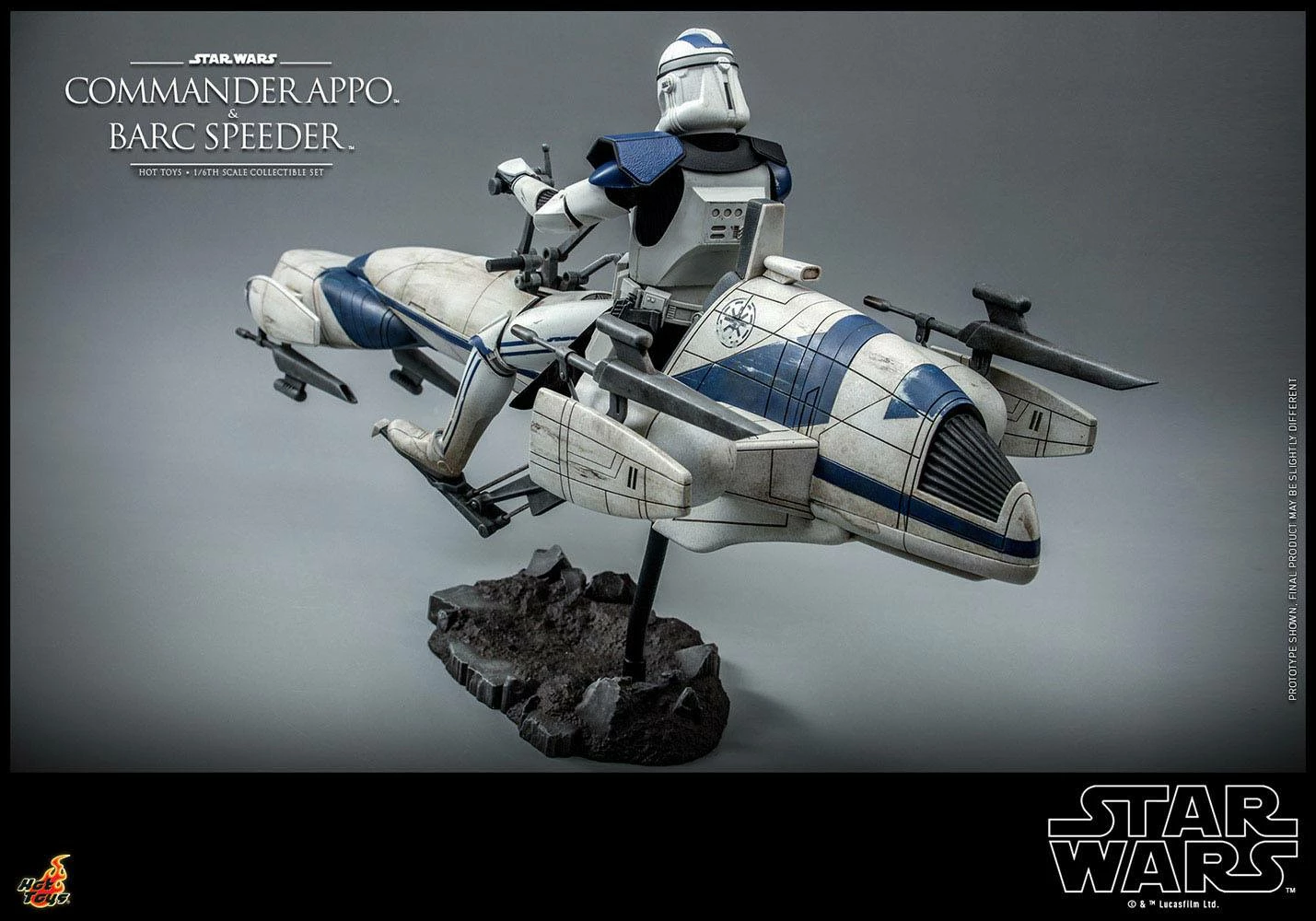 Hot Toys 1:6 Star Wars The Clone Wars Commander Appo With BARC Speeder - Image 10