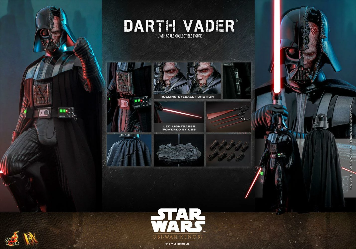 Hot Toys 1/6th Scale Star Wars: Obi-Wan Kenobi Darth Vader (Standard Version) - Image 2