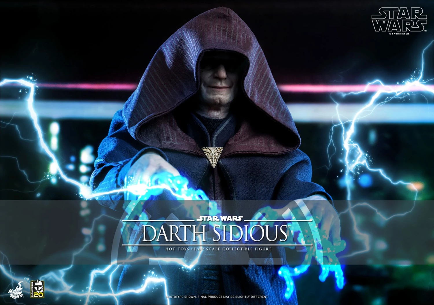 Hot Toys Star Wars The Clone Wars Darth Sidious 1/6th Scale Figure - Image 3