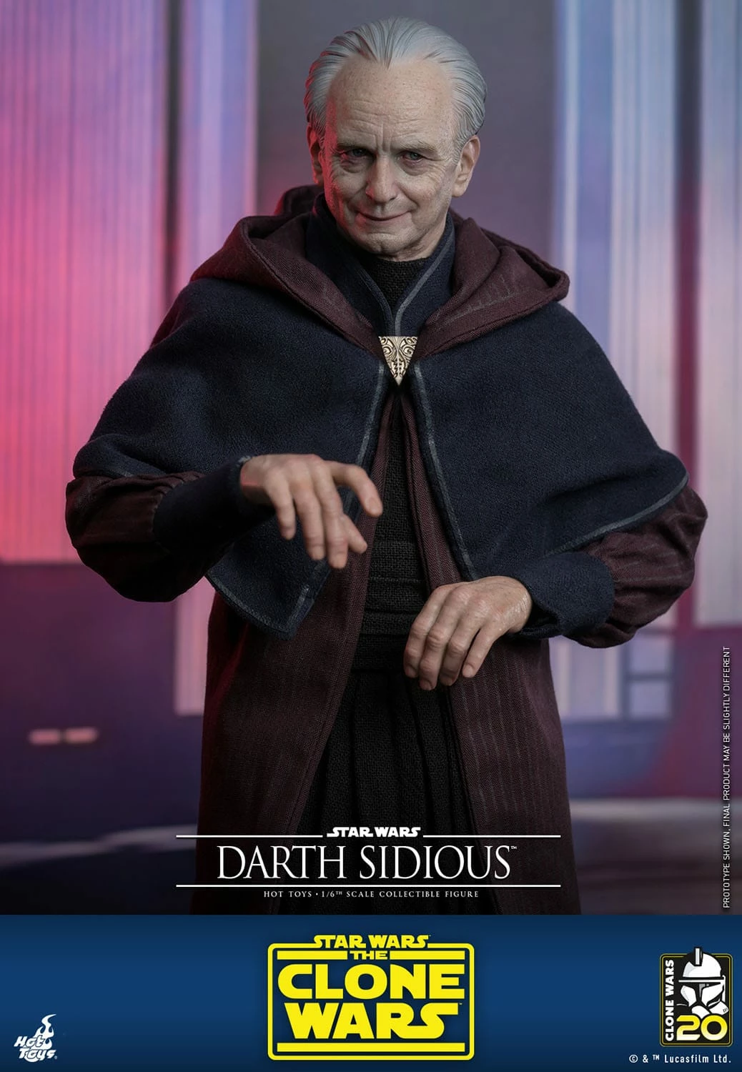 Hot Toys Star Wars The Clone Wars Darth Sidious 1/6th Scale Figure - Image 8