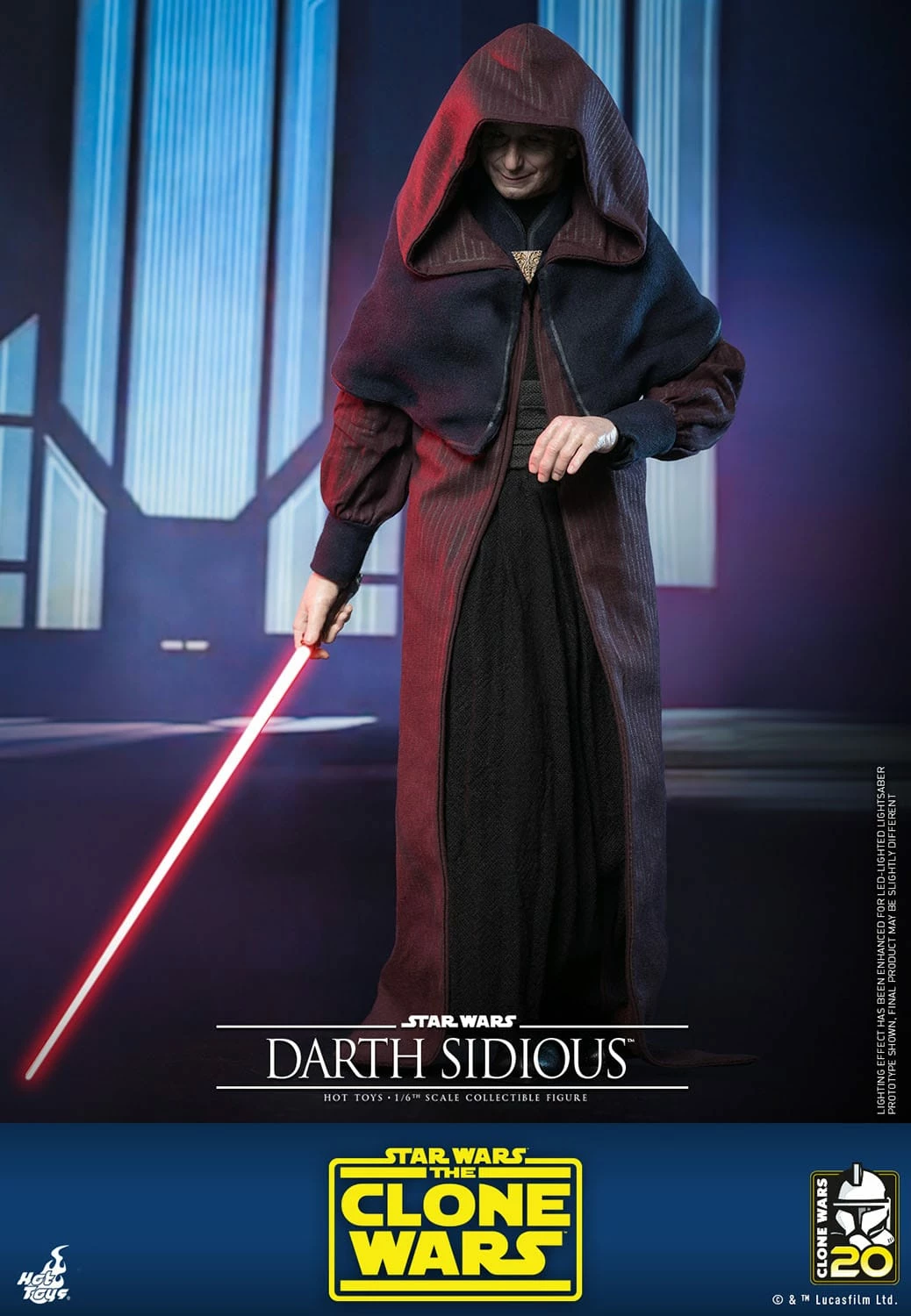 Hot Toys Star Wars The Clone Wars Darth Sidious 1/6th Scale Figure