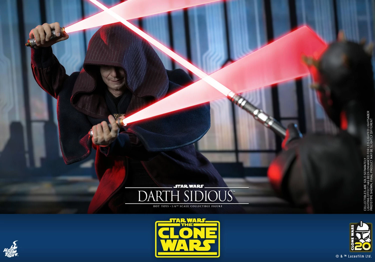 Hot Toys Star Wars The Clone Wars Darth Sidious 1/6th Scale Figure - Image 13